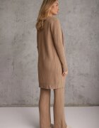 j&x Compleu din 3 piese din tricot cu bumbac: vestă cardigan și pantaloni Nordelia Bej