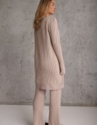 j&x Compleu din 3 piese din tricot cu bumbac: vestă cardigan și pantaloni Nordelia Bej deschis