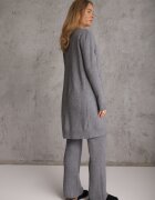 j&x Compleu din 3 piese din tricot cu bumbac: vestă cardigan și pantaloni Nordelia Gri