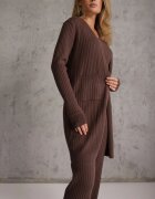 j&x Compleu din 3 piese din tricot cu bumbac: vestă cardigan și pantaloni Nordelia Maro