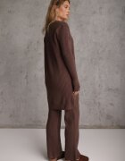 j&x Compleu din 3 piese din tricot cu bumbac: vestă cardigan și pantaloni Nordelia Maro
