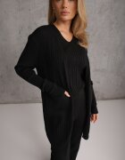 j&x Compleu din 3 piese din tricot cu bumbac: vestă cardigan și pantaloni Nordelia Negru