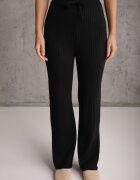 j&x Compleu din 3 piese din tricot cu bumbac: vestă cardigan și pantaloni Nordelia Negru