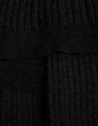 j&x Compleu din 3 piese din tricot cu bumbac: vestă cardigan și pantaloni Nordelia Negru