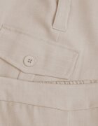 j&x Compleu Tip Costum Bej cu Bumbac Pantaloni Wide Leg și Vestă Utility Aloane