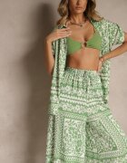 j&x Compleu Verde deschis din viscoză cu model floral Cămașă și Pantaloni Sonelienna