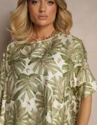 j&x Compleu Verde închis din Viscoză Decorat cu Imprimeu Floral Tricou și Pantaloni Largi Evialena