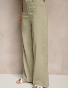 j&x Compleu Verde Top Ornat cu Nasturi și Pantaloni cu Croială Largă Liracelle