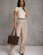 j&x Cu guler înalt basic Sitara din viscoză Bej