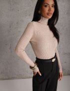 j&x Cu guler înalt cu bumbac Slim fit din material elastic Kuarisa Bej