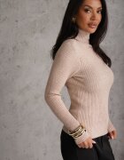 j&x Cu guler înalt cu bumbac Slim fit din material elastic Kuarisa Bej