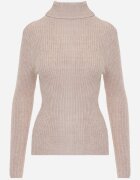 j&x Cu guler înalt cu bumbac Slim fit din material elastic Kuarisa Bej