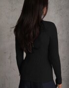 j&x Cu guler înalt cu bumbac Slim fit din material elastic Kuarisa Negru