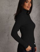j&x Cu guler înalt cu bumbac Slim fit din material elastic Kuarisa Negru