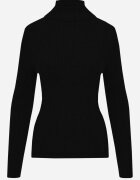 j&x Cu guler înalt cu bumbac Slim fit din material elastic Kuarisa Negru