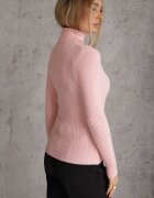 j&x Cu guler înalt cu bumbac Slim fit din material elastic Kuarisa Roz