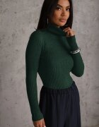 j&x Cu guler înalt cu bumbac Slim fit din material elastic Kuarisa Verde închis