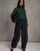 j&x Cu guler înalt cu bumbac Slim fit din material elastic Kuarisa Verde închis