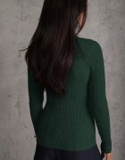 j&x Cu guler înalt cu bumbac Slim fit din material elastic Kuarisa Verde închis