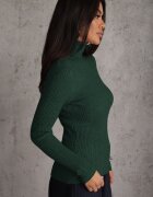 j&x Cu guler înalt cu bumbac Slim fit din material elastic Kuarisa Verde închis