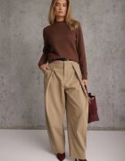 j&x Cu guler înalt cu lână decorat cu manșete striate în stil casual Katlina Maro