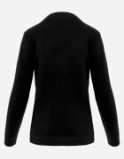j&x Cu guler înalt cu lână decorat cu manșete striate în stil casual Katlina Negru