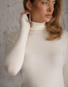 j&x Cu guler înalt minimalist din vâscoză Fisanera Bej deschis