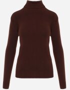 j&x Cu guler înalt minimalist din vâscoză Fisanera Maro