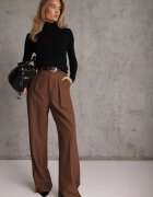 j&x Cu guler înalt minimalist din vâscoză Fisanera Negru