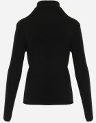 j&x Cu guler înalt minimalist din vâscoză Fisanera Negru