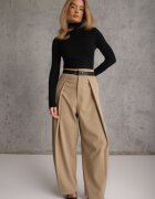 j&x Czarny Golf Dzianinowy Apasge