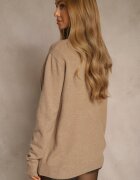 j&x Maletă Bej Casual cu Bumbac și Lână Reillisa