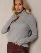 j&x Maletă Reiată Gri din Bumbac cu Croială Clasică Inoriaea