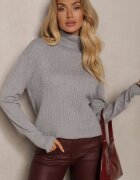 j&x Maletă Reiată Gri din Bumbac cu Croială Clasică Inoriaea