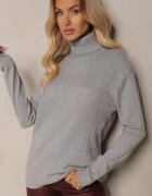 j&x Maletă Reiată Gri din Bumbac cu Croială Clasică Inoriaea
