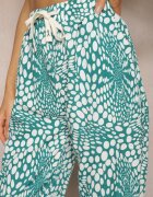 j&x Pantaloni Albastri cu bandă elastică în talie și model mozaic Tleana