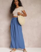 j&x Pantaloni Albaștri cu elastic în talie și cu picioare largi Seira
