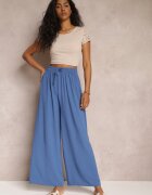 j&x Pantaloni Albaștri cu elastic în talie și cu picioare largi Seira