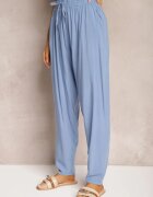 j&x Pantaloni din vâscoză cu elastic în talie și cu picior conic Albastre Sumipaku