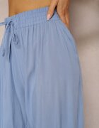j&x Pantaloni din vâscoză cu elastic în talie și cu picior conic Albastre Sumipaku