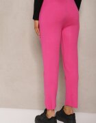 j&x Pantaloni Fucsia din bumbac Talie înaltă Decorați cu șnur Venaline