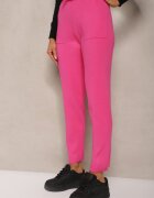j&x Pantaloni Fucsia din bumbac Talie înaltă Decorați cu șnur Venaline