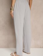 j&x Pantaloni Gri din bumbac Croială Largă High Waist Fanelithia