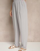 j&x Pantaloni Gri din bumbac Croială Largă High Waist Fanelithia