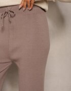 j&x Pantaloni gri închis cu croi larg Talie înaltă cu Circonii și elastic la talie Loreitha