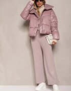 j&x Pantaloni Mov deschis cu croială largă talie înaltă cu Zirconii și elastic în talie Loreitha
