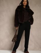 j&x Pantaloni Negri din Lână cu Șnur și Buzunare Decorative Moneressa