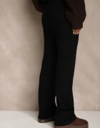j&x Pantaloni Negri din Lână cu Șnur și Buzunare Decorative Moneressa