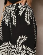 j&x Pantaloni Negri din Viscoză cu Croi Larg High Waist cu Palmieri Varritia