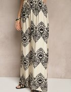 j&x Pantaloni Negri din Viscoză cu Croială Largă High Waist cu Model Boho Neolissea